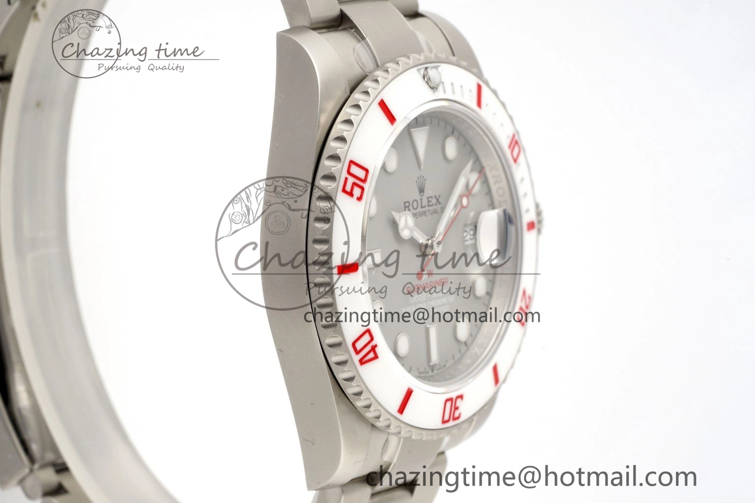 Submariner DIW Sandblasted VSF 1:1 Best Edition Gray Dial White Ceramic Bezel on SS Bracelet VS3135