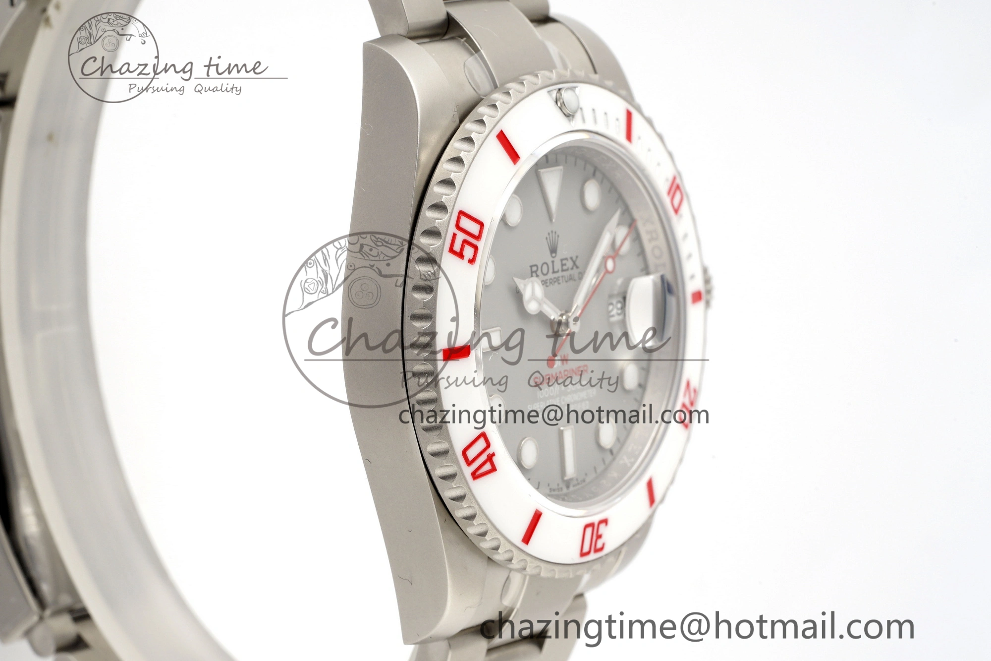 Submariner DIW Sandblasted VSF 1:1 Best Edition Gray Dial White Ceramic Bezel on SS Bracelet VS3135