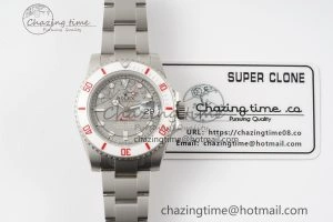 Submariner DIW Sandblasted VSF 1:1 Best Edition Gray Dial White Ceramic Bezel on SS Bracelet VS3135