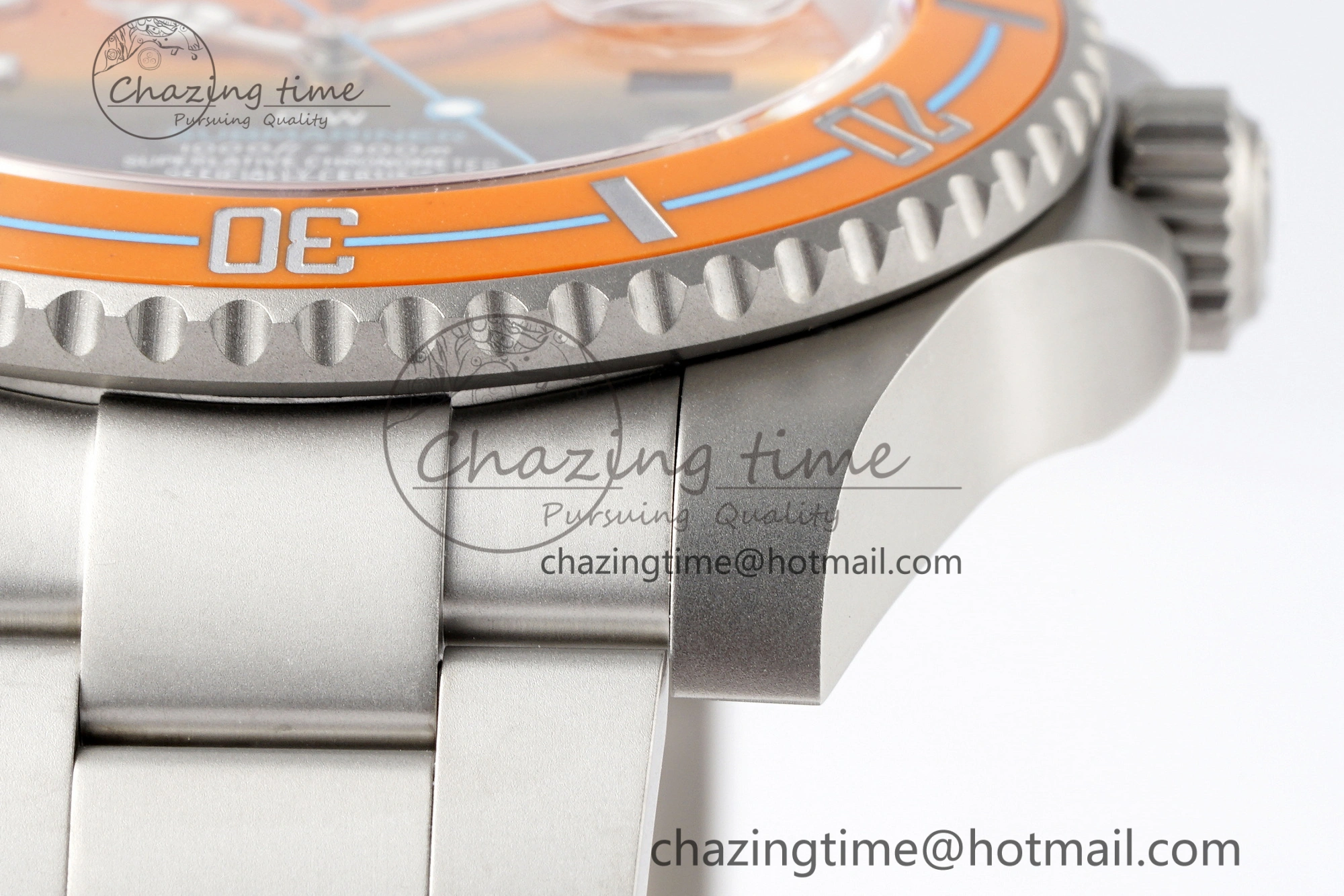 Submariner DIW Sandblasted VSF 1:1 Best Edition Orange Ceramic Bezel Orange Black Dial on SS Bracelet VS3135
