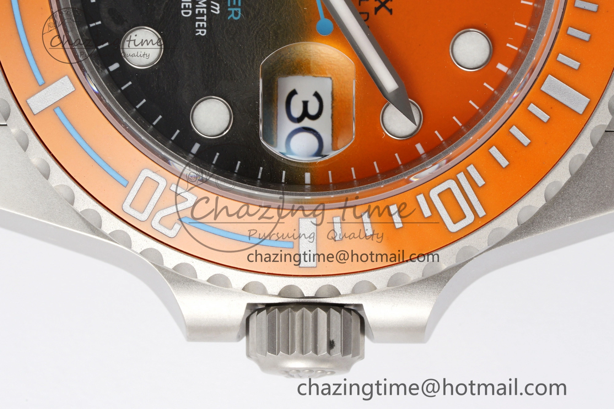 Submariner DIW Sandblasted VSF 1:1 Best Edition Orange Ceramic Bezel Orange Black Dial on SS Bracelet VS3135