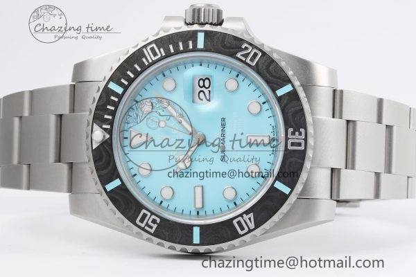 Submariner DIW Sandblasted VSF 1:1 Best Edition Tiffany Blue Dial on SS Bracelet VS3135