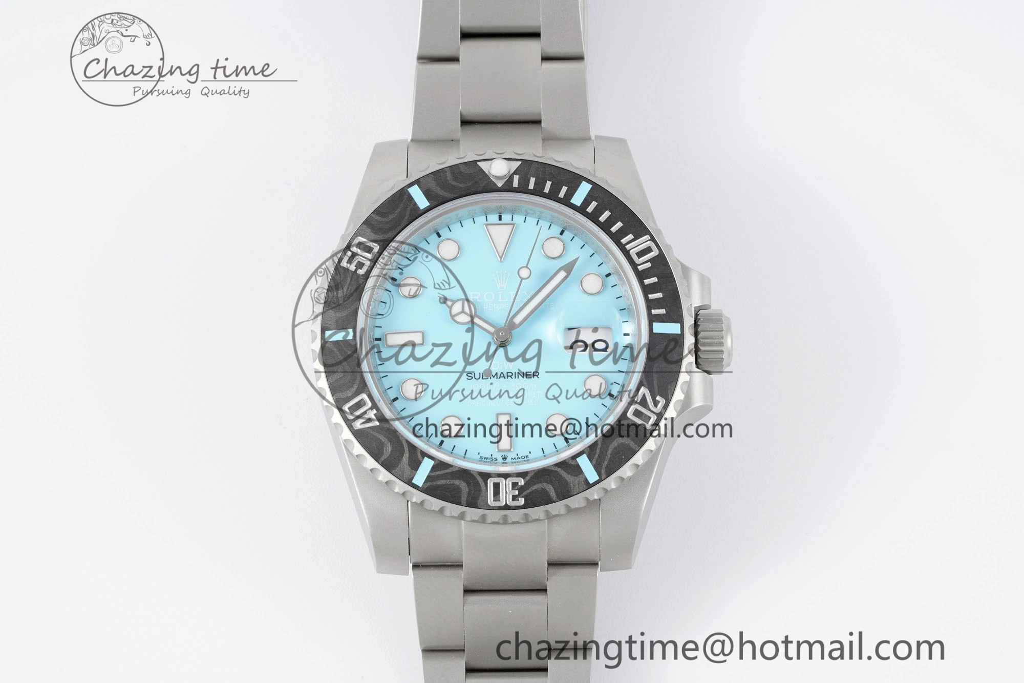 Submariner DIW Sandblasted VSF 1:1 Best Edition Tiffany Blue Dial on SS Bracelet VS3135