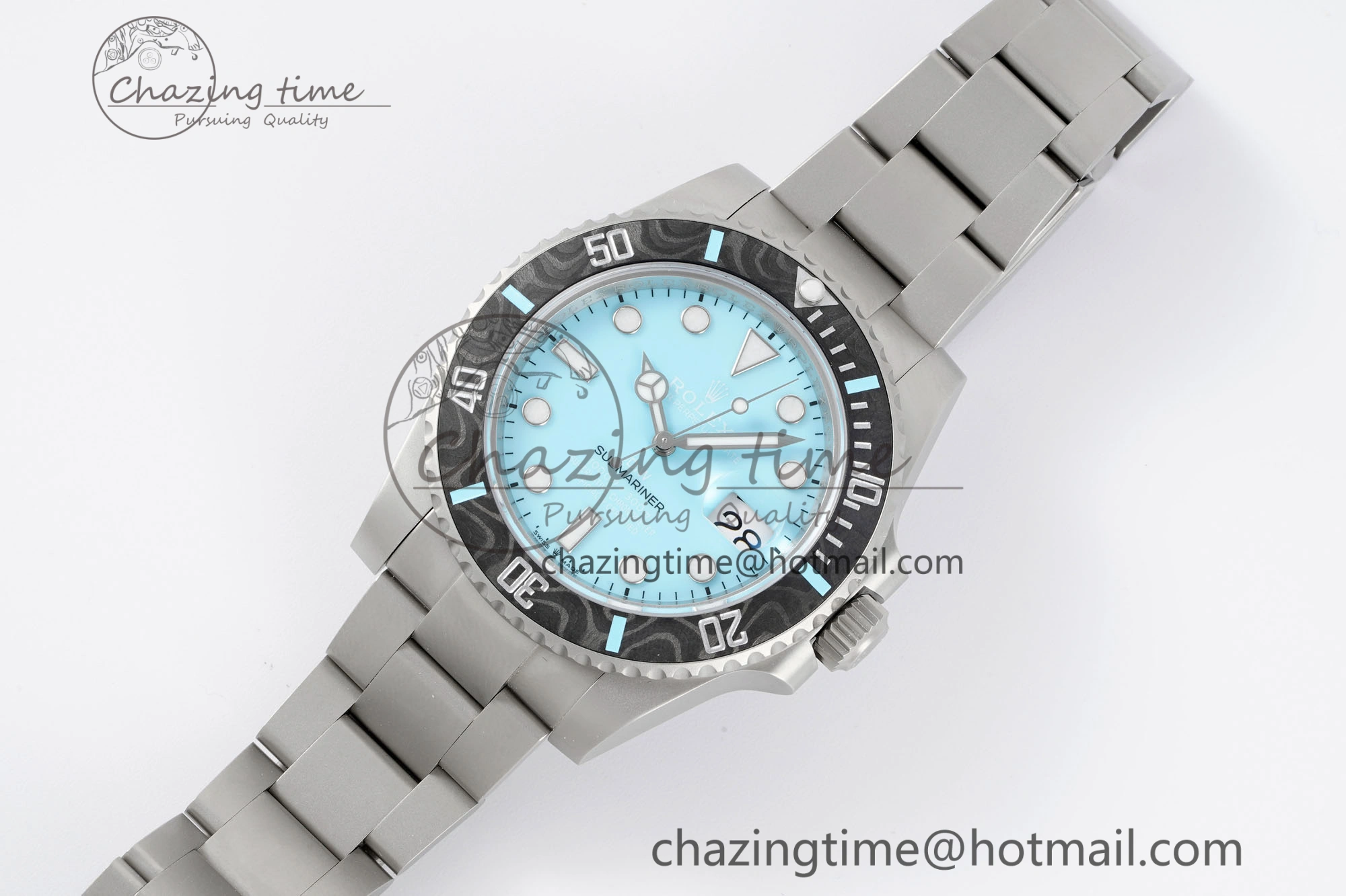 Submariner DIW Sandblasted VSF 1:1 Best Edition Tiffany Blue Dial on SS Bracelet VS3135