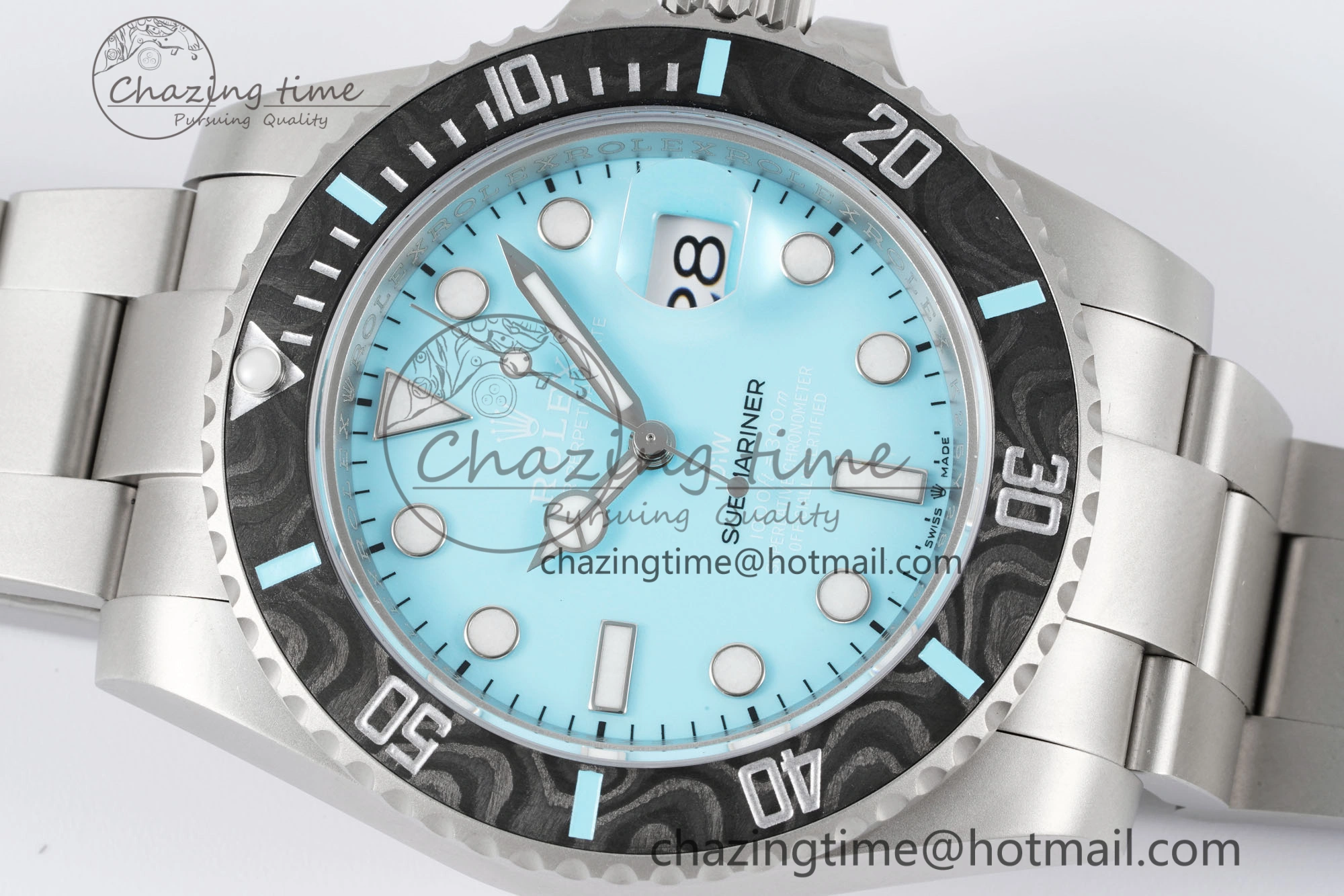 Submariner DIW Sandblasted VSF 1:1 Best Edition Tiffany Blue Dial on SS Bracelet VS3135