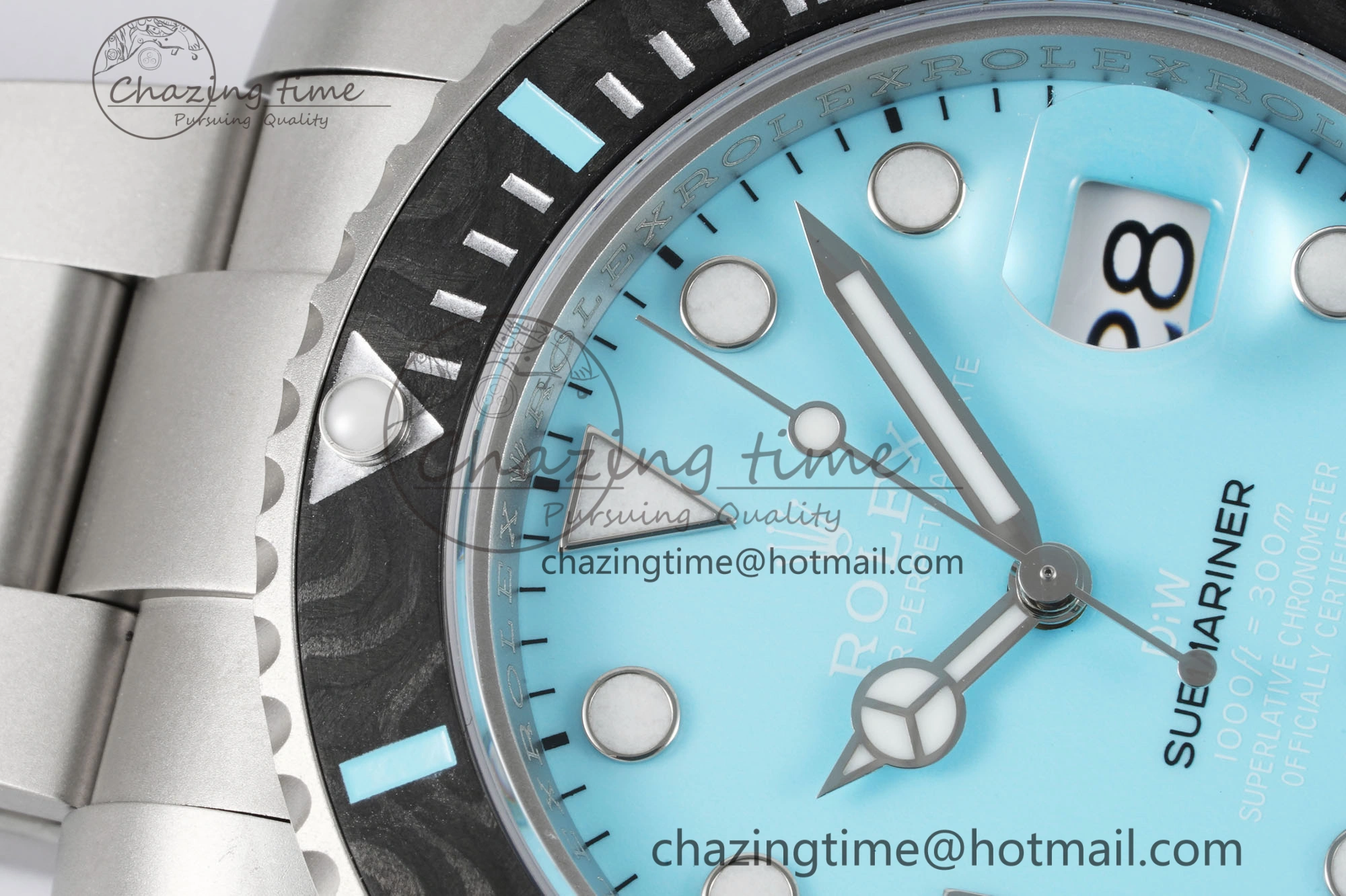 Submariner DIW Sandblasted VSF 1:1 Best Edition Tiffany Blue Dial on SS Bracelet VS3135