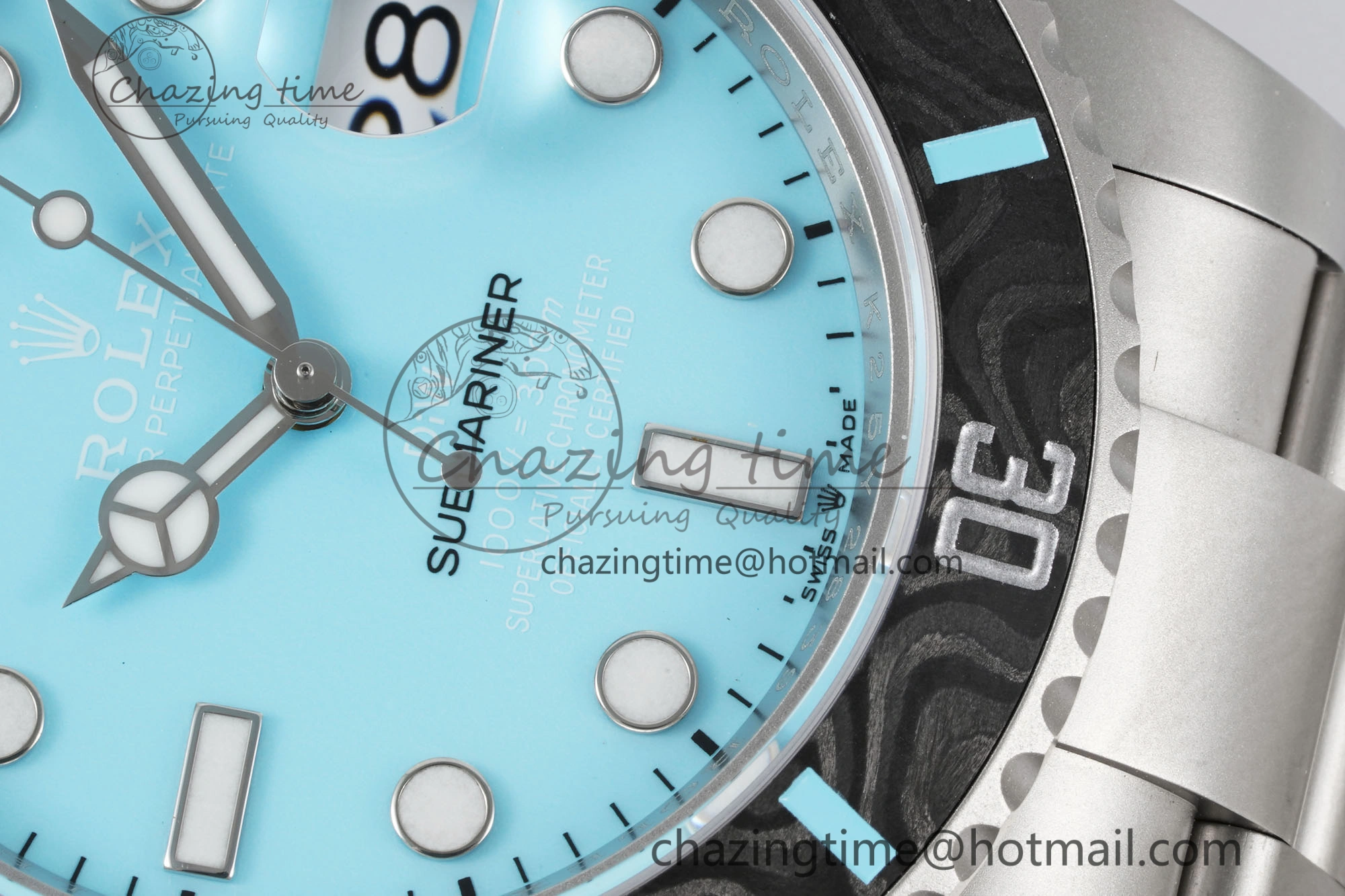 Submariner DIW Sandblasted VSF 1:1 Best Edition Tiffany Blue Dial on SS Bracelet VS3135
