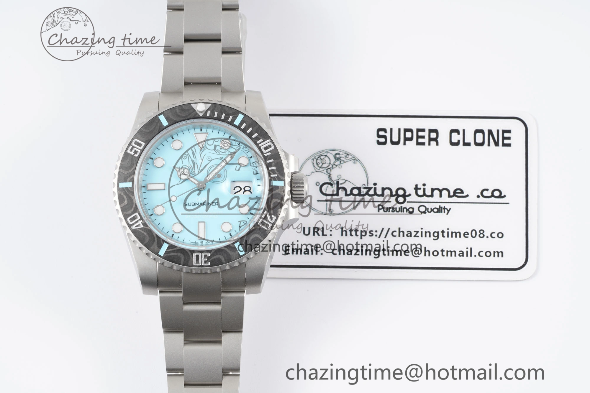 Submariner DIW Sandblasted VSF 1:1 Best Edition Tiffany Blue Dial on SS Bracelet VS3135