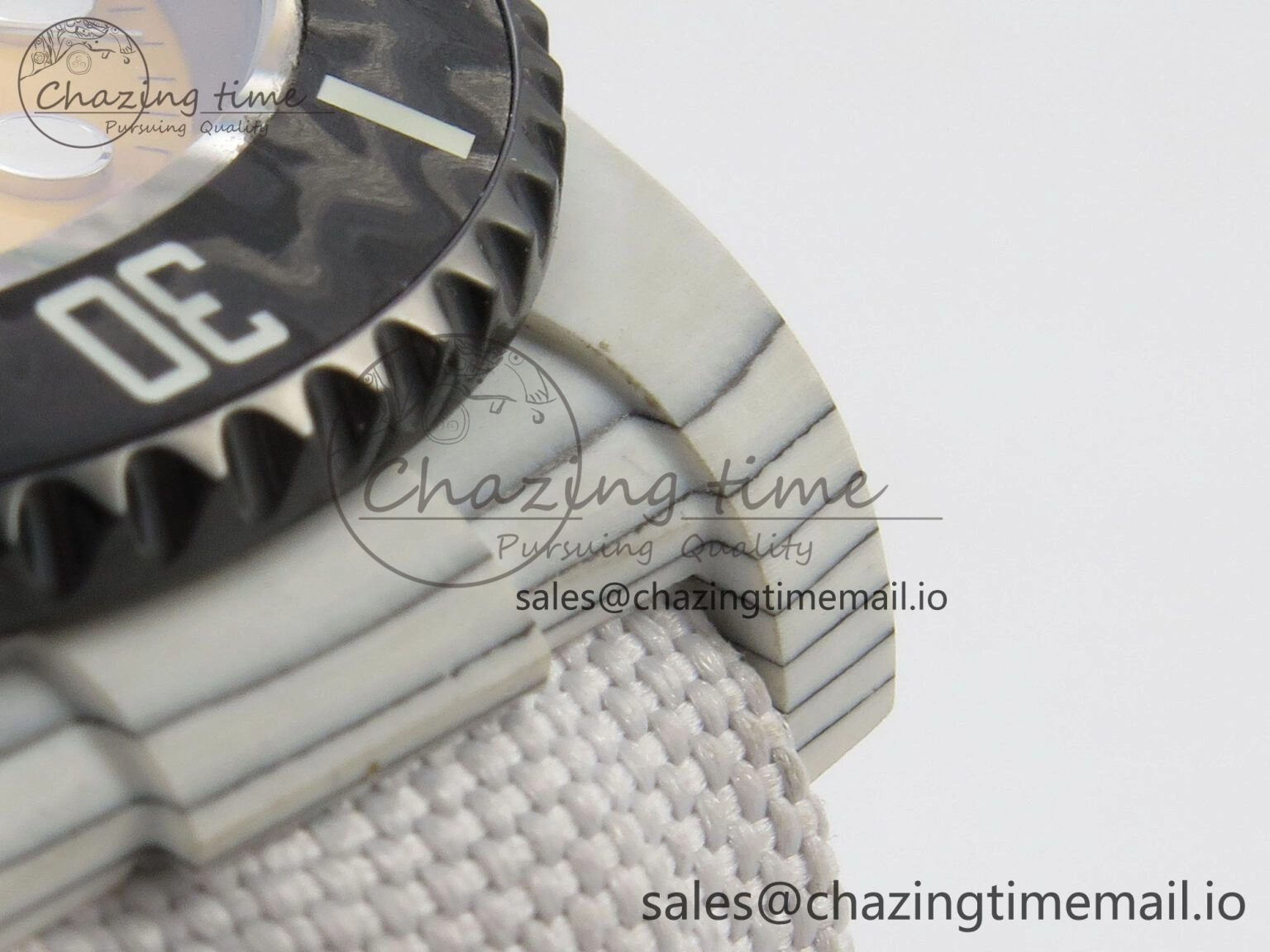 Submariner DIW White Carbon MPF Best Edition Yellow Dial On White Nylon Strap SA3135