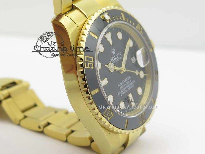 Submariner Full Gold Black Dial BP Best Edition Swiss ETA2836