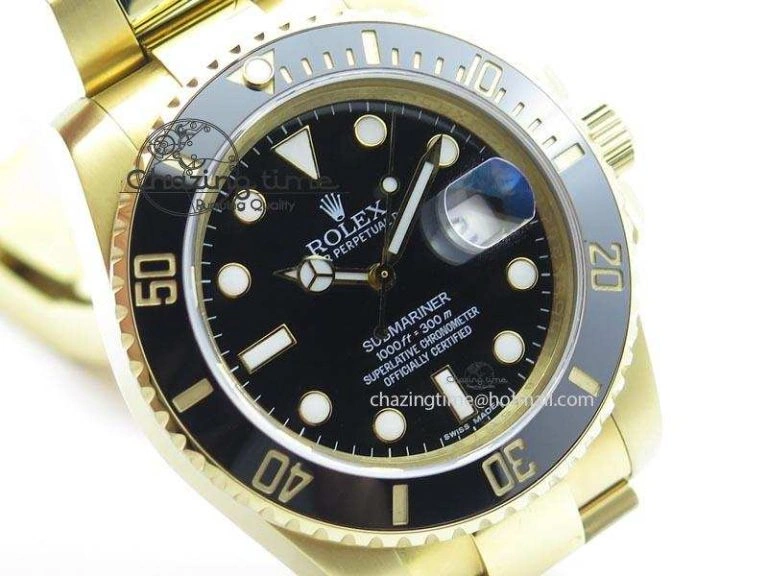 Submariner Full Gold Black Dial BP Best Edition Swiss ETA2836