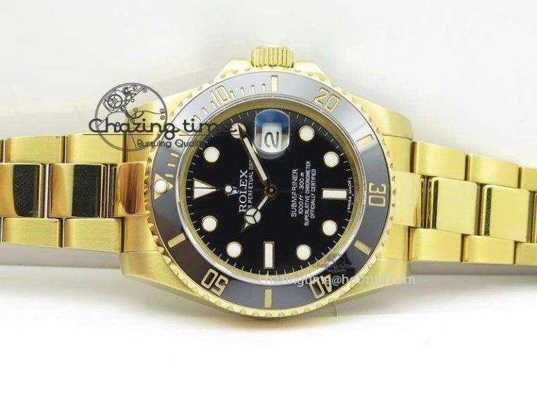 Submariner Full Gold Black Dial BP Best Edition Swiss ETA2836