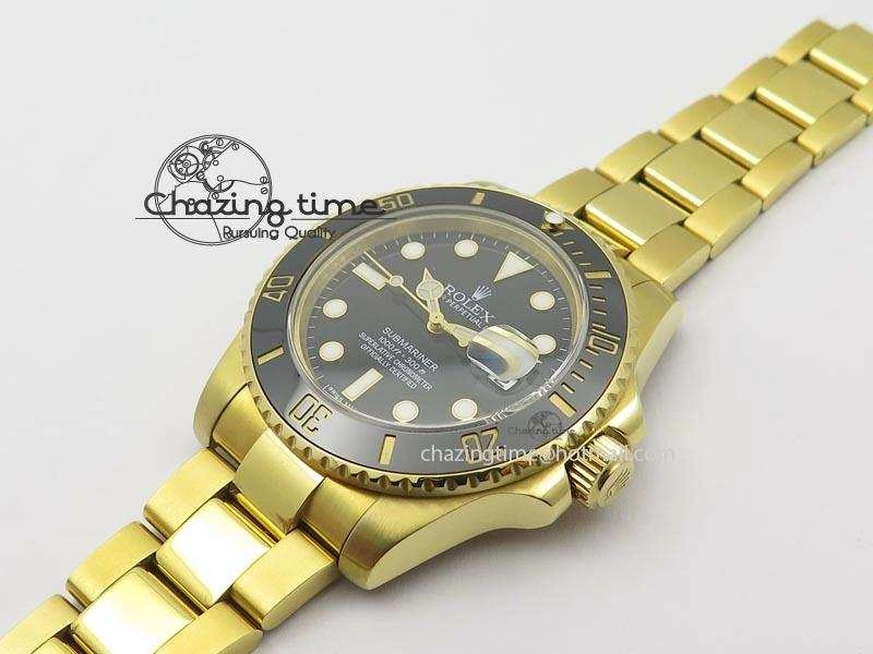 Submariner Full Gold Black Dial BP Best Edition Swiss ETA2836