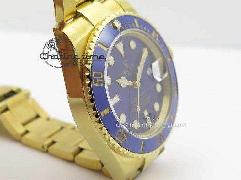 Submariner Full Gold Blue Dial BP Best Edition Swiss ETA2836