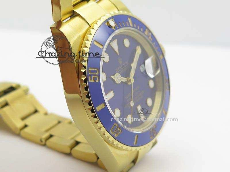Submariner Full Gold Blue Dial BP Best Edition Swiss ETA2836