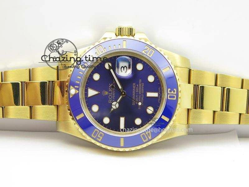 Submariner Full Gold Blue Dial BP Best Edition Swiss ETA2836