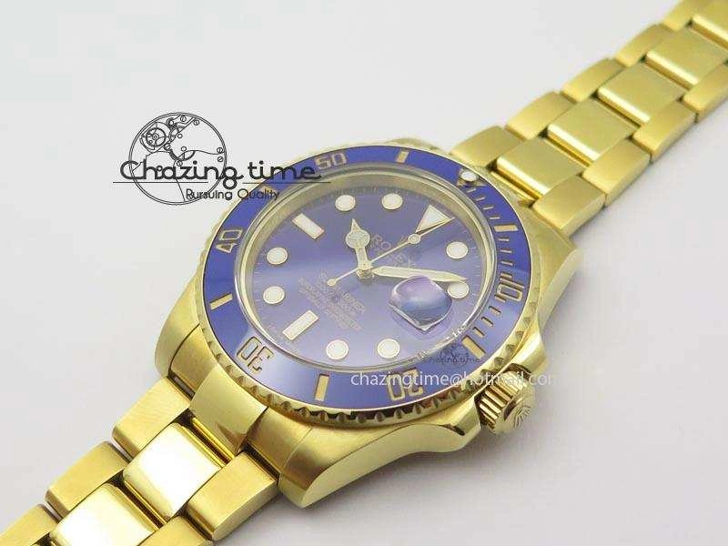 Submariner Full Gold Blue Dial BP Best Edition Swiss ETA2836