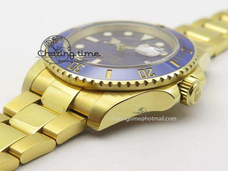 Submariner Full Gold Blue Dial BP Best Edition Swiss ETA2836