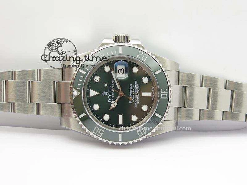 Submariner LV SS SS Green Dial BP Maker Best Edition Swiss ETA2836