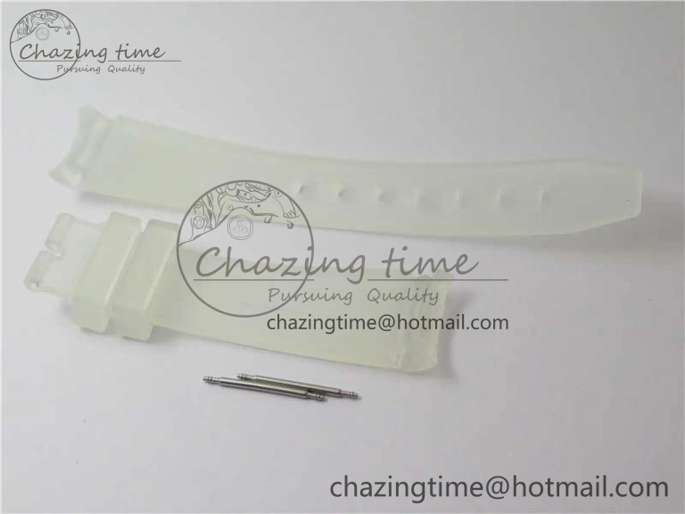 Submariner Phantomlab Transparent 3AF Best Edition Black Dial on White Rubber Strap VR3135