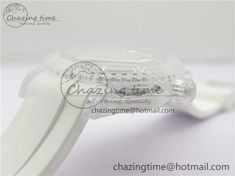 Submariner Phantomlab Transparent KZF Best Edition Blue Fruit Dial on White Rubber Strap VR3135