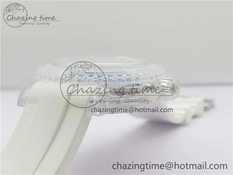Submariner Phantomlab Transparent KZF Best Edition Blue Fruit Dial on White Rubber Strap VR3135