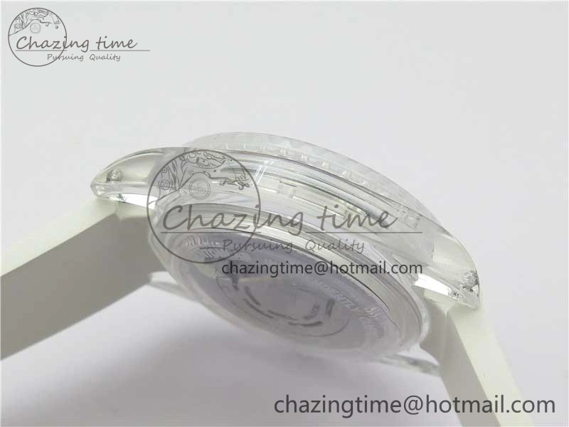 Submariner Phantomlab Transparent KZF Best Edition Blue Fruit Dial on White Rubber Strap VR3135