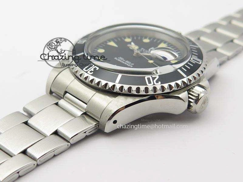 Submariner SS JKF Best Edition Black Dial Round Markers (Black Date) A2836