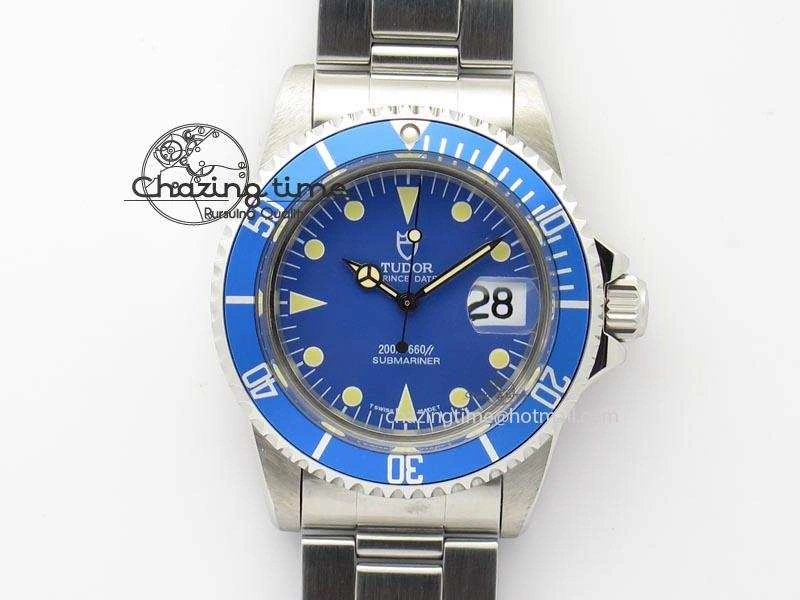 Submariner SS JKF Best Edition Blue Dial Round Markers (Black Date) A2836