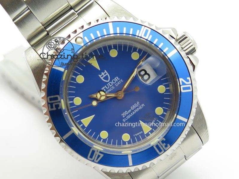 Submariner SS JKF Best Edition Blue Dial Round Markers (Black Date) A2836