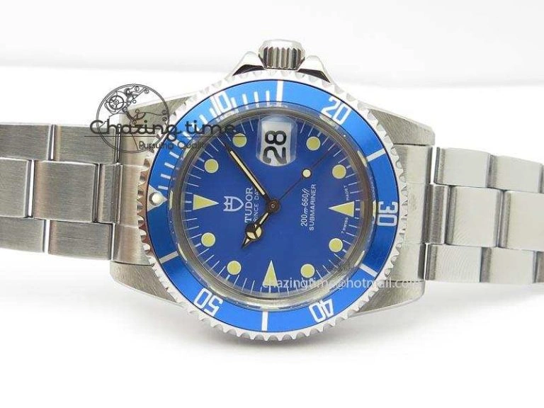 Submariner SS JKF Best Edition Blue Dial Round Markers (Black Date) A2836