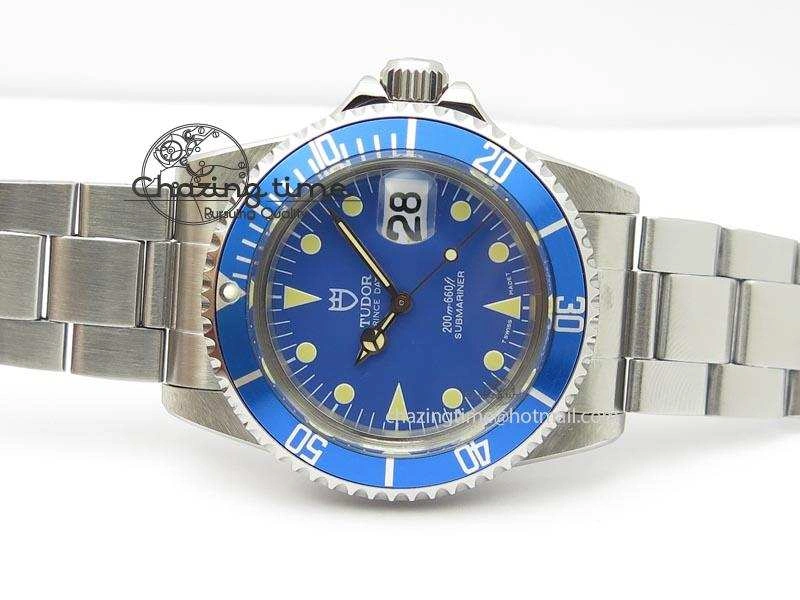 Submariner SS JKF Best Edition Blue Dial Round Markers (Black Date) A2836