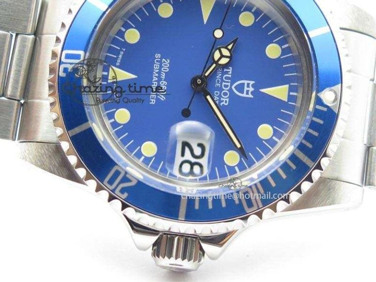 Submariner SS JKF Best Edition Blue Dial Round Markers (Black Date) A2836