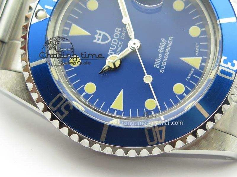 Submariner SS JKF Best Edition Blue Dial Round Markers (Black Date) A2836