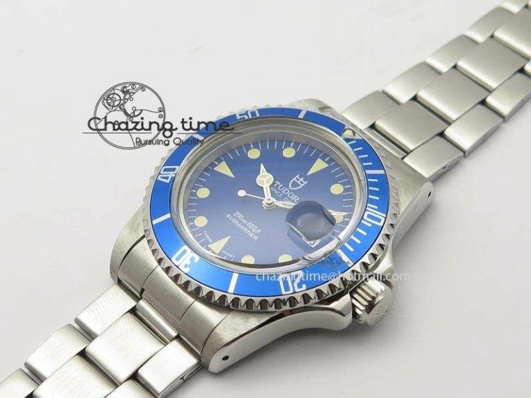 Submariner SS JKF Best Edition Blue Dial Round Markers (Black Date) A2836
