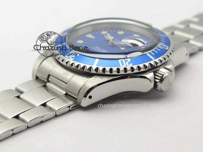 Submariner SS JKF Best Edition Blue Dial Round Markers (Black Date) A2836