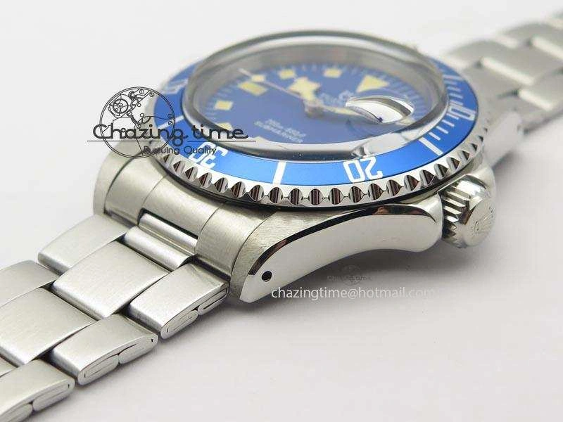 Submariner SS JKF Best Edition Blue Dial Square Markers (Black Date) A2836