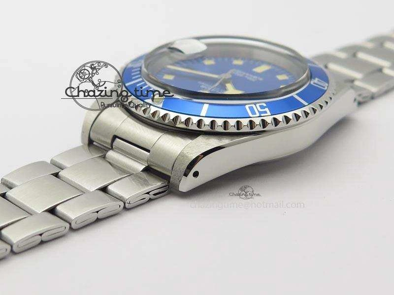 Submariner SS JKF Best Edition Blue Dial Square Markers (Black Date) A2836