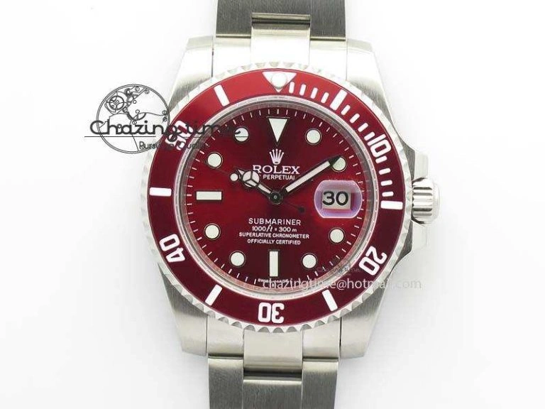 Submariner SS Red Bezel Red Dial On SS Bracelet A2836