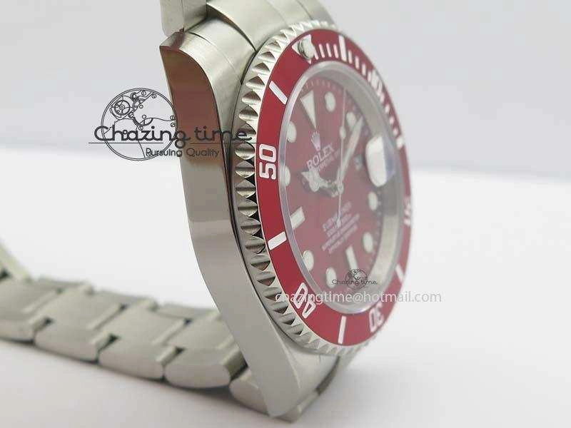 Submariner SS Red Bezel Red Dial On SS Bracelet A2836