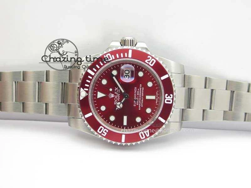 Submariner SS Red Bezel Red Dial On SS Bracelet A2836