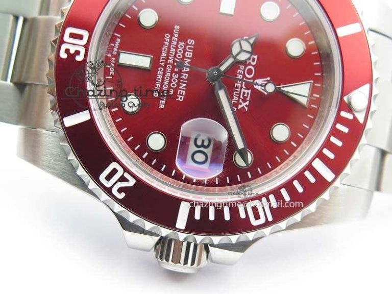 Submariner SS Red Bezel Red Dial On SS Bracelet A2836