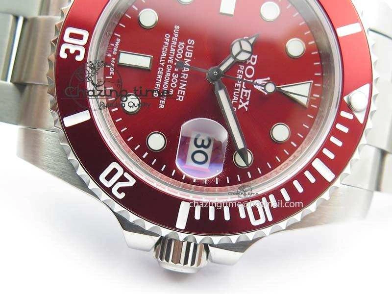Submariner SS Red Bezel Red Dial On SS Bracelet A2836