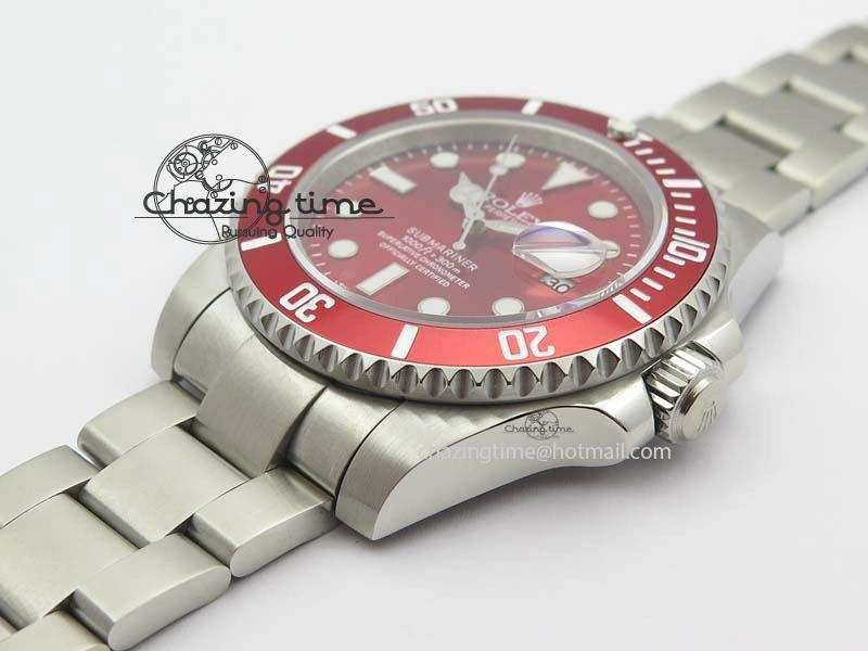 Submariner SS Red Bezel Red Dial On SS Bracelet A2836