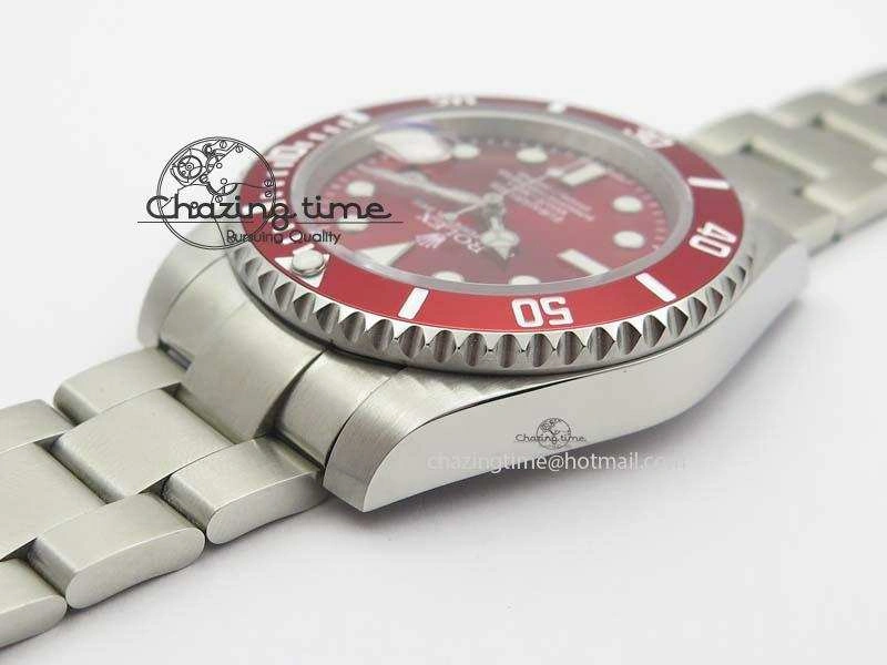Submariner SS Red Bezel Red Dial On SS Bracelet A2836
