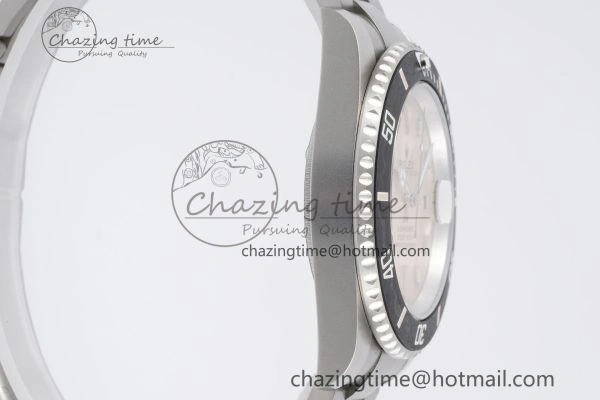 Submariner Sandblasted DIWF Best Edition Carbon Bezel Brown Dial Dial on SS Bracelet VR3135