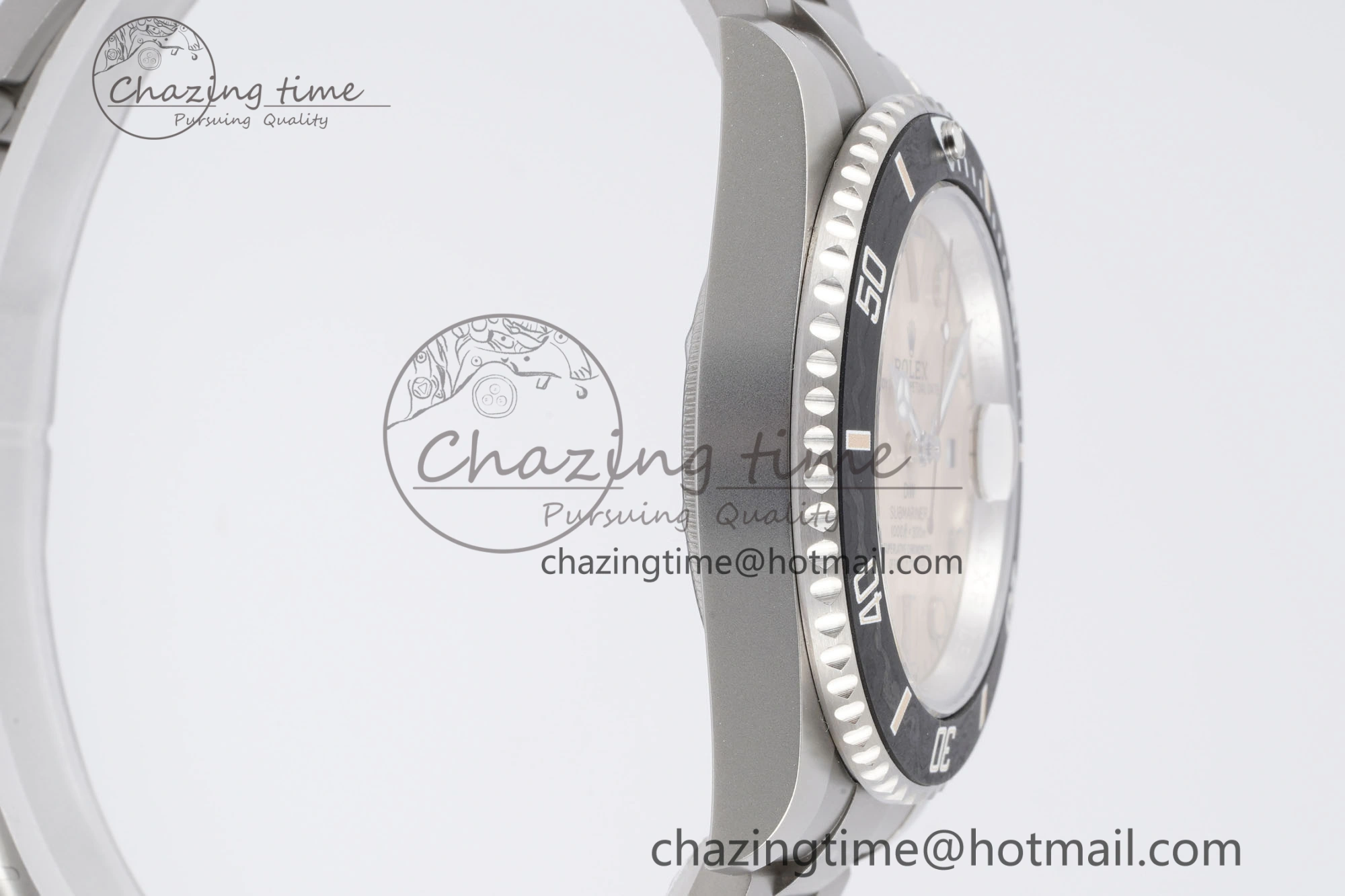 Submariner Sandblasted DIWF Best Edition Carbon Bezel Brown Dial Dial on SS Bracelet VR3135