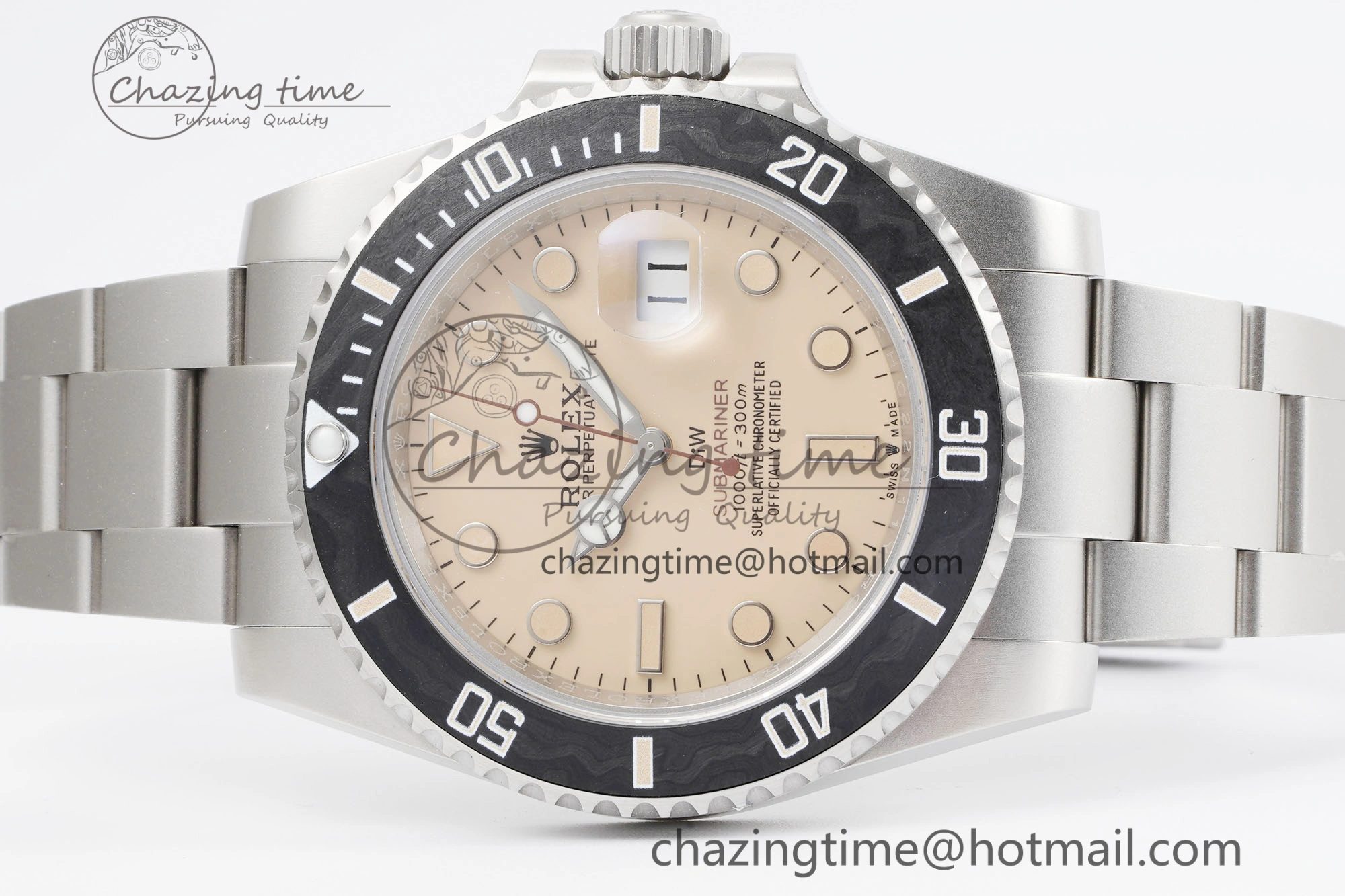 Submariner Sandblasted DIWF Best Edition Carbon Bezel Brown Dial Dial on SS Bracelet VR3135
