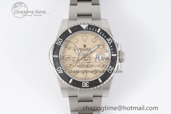 Submariner Sandblasted DIWF Best Edition Carbon Bezel Brown Dial Dial on SS Bracelet VR3135