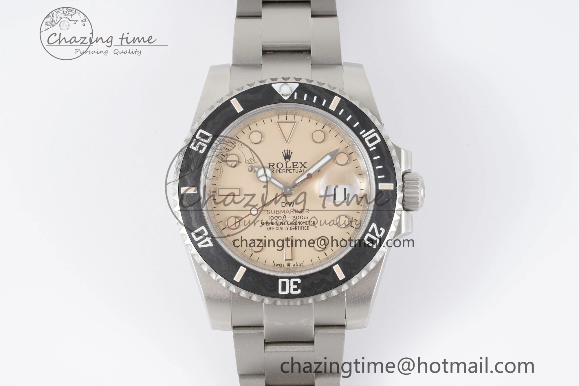 Submariner Sandblasted DIWF Best Edition Carbon Bezel Brown Dial Dial on SS Bracelet VR3135